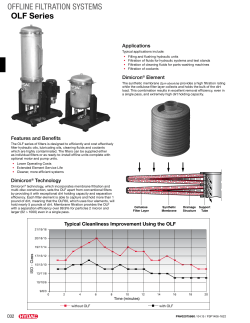 OFFLINE FILTRATION SYSTEMS OLF Series - hydac