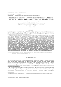 precipitation changes and variability in turkey linked to the north