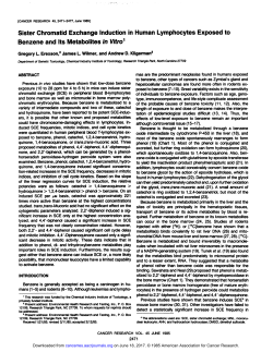 Sister Chromatid Exchange Induction in Human