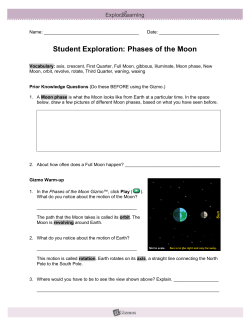 Student Exploration: Phases of the Moon