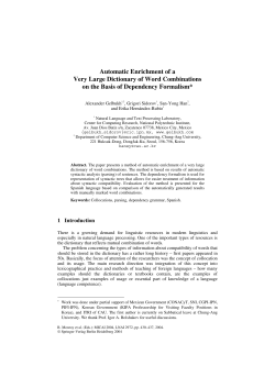 Automatic Enrichment of a Very Large Dictionary of Word