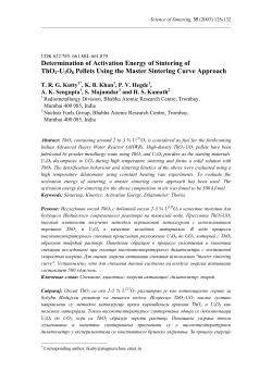Determination of Activation Energy of Sintering of ThO2