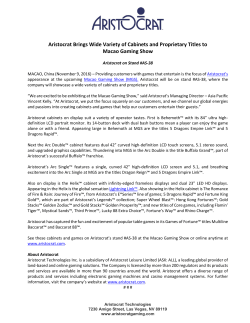 Aristocrat Brings Wide Variety of Cabinets and Proprietary Titles to