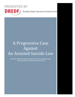A Progressive Case Against An Assisted Suicide Law