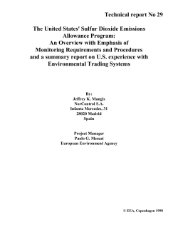 The United States` Sulfur Dioxide Emissions Allowance Program: An