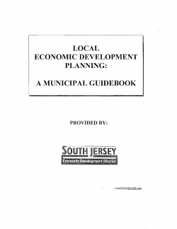 Economic Development Planning: A Municipal Guidebook