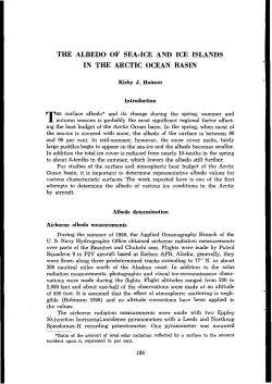 THE ALBEDO OF SEA-ICE AND ICE ISLANDS IN THE ARCTIC