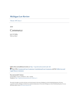 Commerce - University of Michigan Law School Scholarship