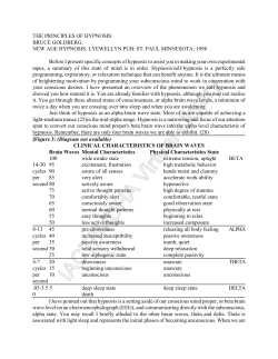 THE PRINCIPLES OF HYPNOSIS