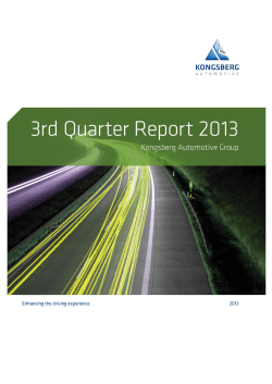 Q3 2013 PDF Document - Kongsberg Automotive