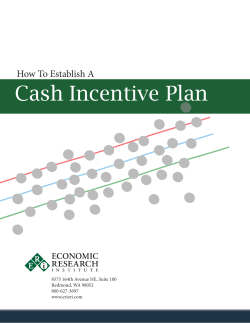 Cash Incentive Plan - ERI Economic Research Institute