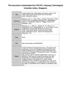 Coral evidence for earthquake recurrence and an A.D. 1390&ndash;1455