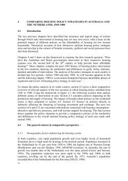 4 COMPARING HOUSING POLICY STRATEGIES IN AUSTRALIA