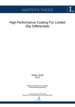 High Performance Coating For Limited Slip Differentials