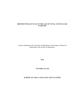 BRITISH INTELLECTUALS IN THE AGE OF TOTAL AND NUCLEAR