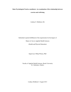 Basic Psychological Needs as mediators: An examination of the