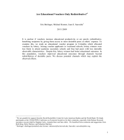 Are Educational Vouchers Only Redistributive?