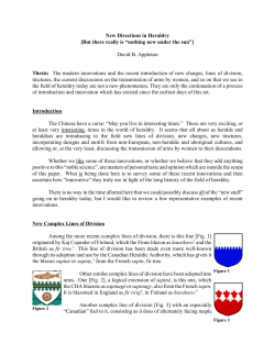 New Directions in Heraldry