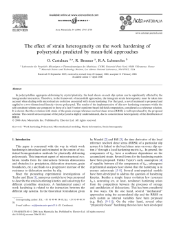 The effect of strain heterogeneity on the work hardening of