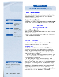 Section 1 Mining and Railroads