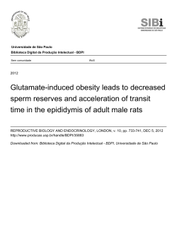 Glutamate-induced obesity leads to decreased sperm