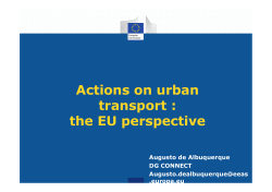 Actions on urban transport : the EU perspective