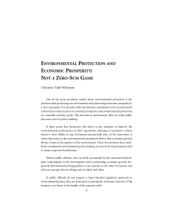 environmental protection and economic prosperity: not a zero