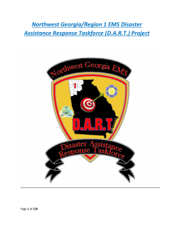 Northwest Georgia/Region 1 EMS Disaster Assistance Response
