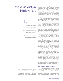 Natural Resource Scarcity and Technological Change