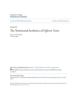 The Testimonial Aesthetics of Different Trains