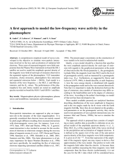 A first approach to model the low-frequency wave activity in the