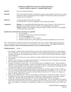 Pre-AP Honors English 10 for The Outliers