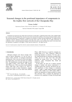 Seasonal changes in the positional importance of components in the