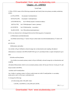 Amines Assignment