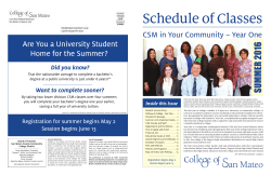 Summer 2016 - College of San Mateo