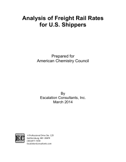 Analysis of Freight Rail Rates for US Shippers