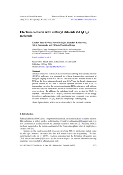 Electron collision with sulfuryl chloride (SO2Cl2) molecule