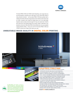 bizhub PRESS C7000 Spec Sheet