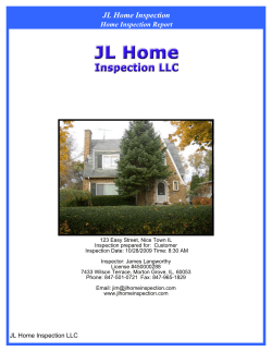 Sample Report - JL Home Inspection