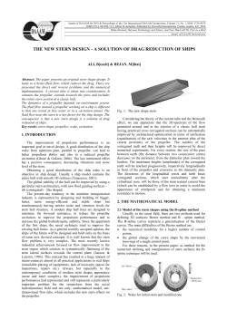 the new stern design - a solution of drag reduction of ships