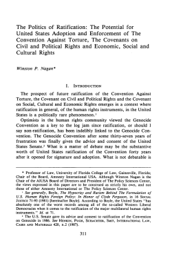 The Politics of Ratification - Digital Commons @ Georgia Law