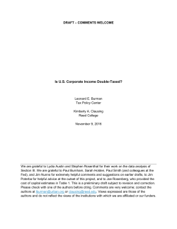 Is US Corporate Income Double-Taxed?