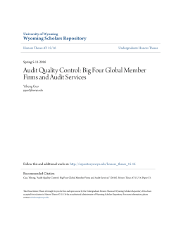 Audit Quality Control: &acirc;&bull;&uml;Big Four Global Member Firms and Audit