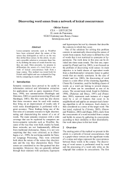 Discovering word senses from a network of