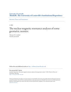 The nuclear magnetic resonance analyses of some