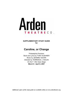 Caroline, or Change - Arden Theatre Company