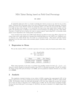 NBA Talent Rating based on Field Goal Percentage