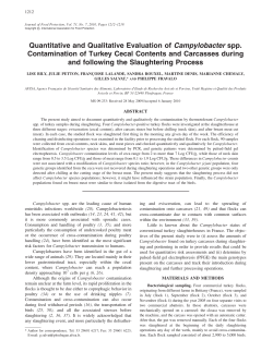 Quantitative and Qualitative Evaluation of Campylobacter spp
