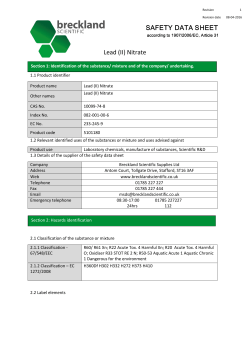 Lead (II) Nitrate - Breckland Scientific