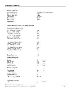HELIOGEN&reg; GREEN K 8683 General Properties